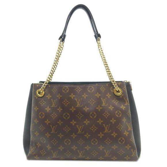 Louis Vuitton Surenne MM Tote Bag Monogram Canvas Brown Noir Black - Picture 2 of 9